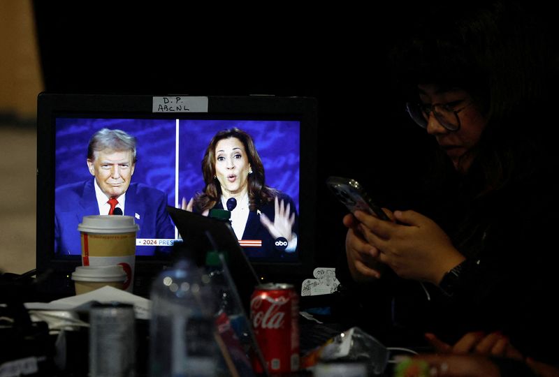 Trump Media slumps as bets on Harris victory rise after presidential&nbsp;debate